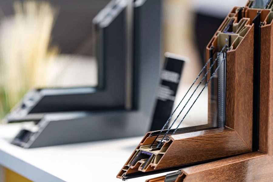 Aluminum Window cross section on display